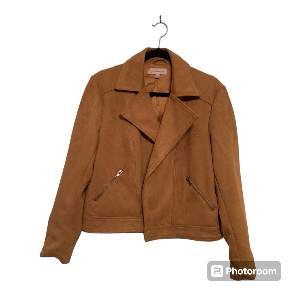 Beautiful faux suede jacket. Brown